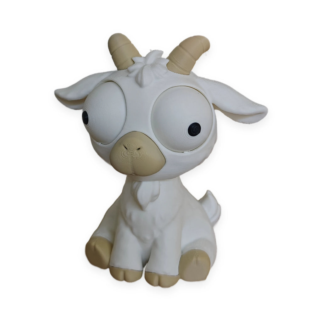 Goofy Goat – Moving Eyes – view 1 – Way2Cute.co.uk