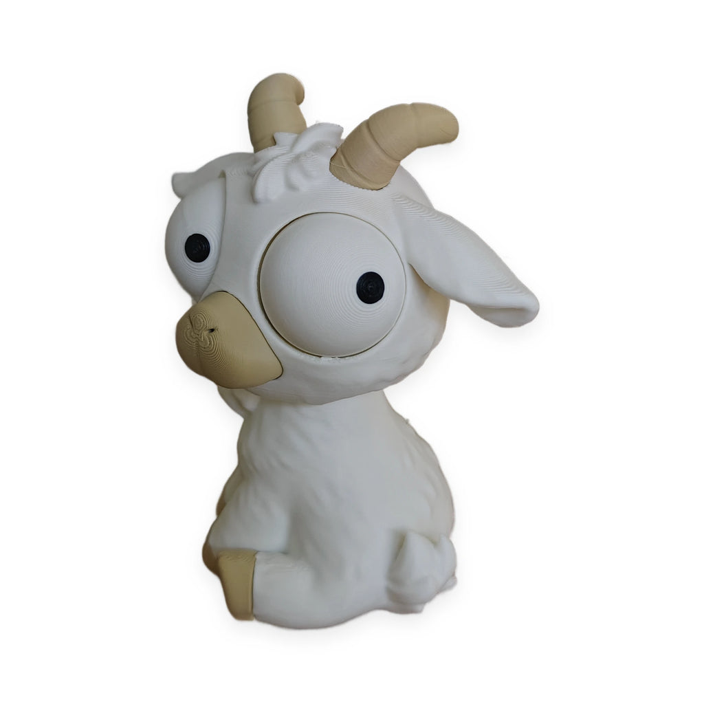 Goofy Goat – Moving Eyes – view 3 – Way2Cute.co.uk