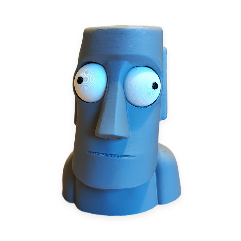 Goofy Moai – Moving Eyes – view 1 – Way2Cute.co.uk