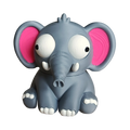 Goofy Elephant – Moving Eyes – view 1 – Way2Cute.co.uk