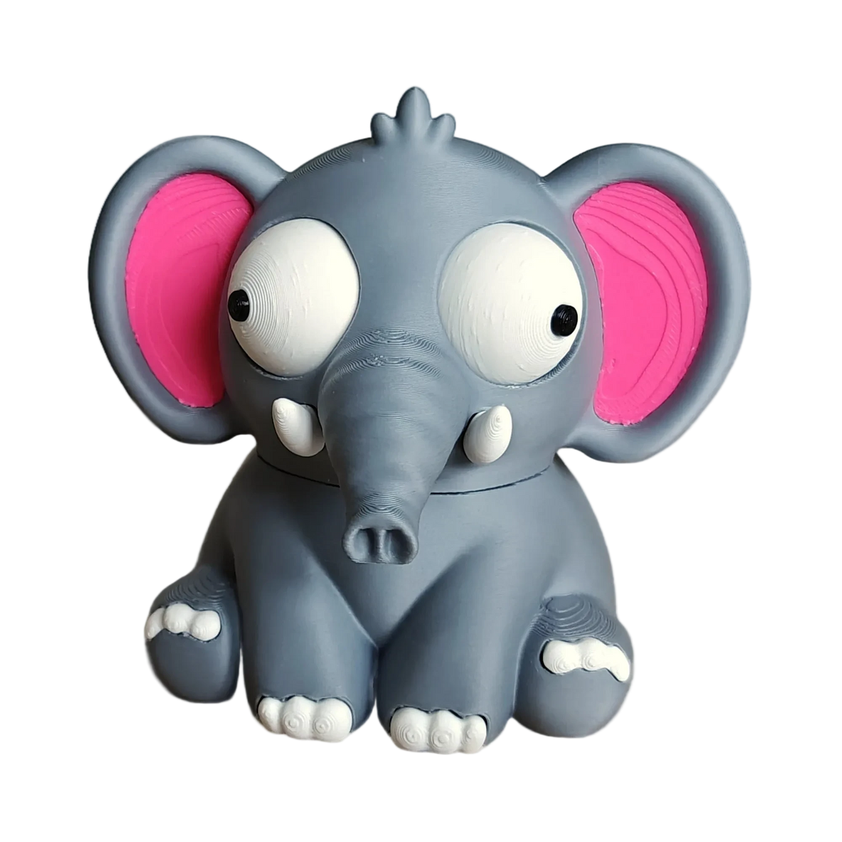 Goofy Elephant – Moving Eyes – view 1 – Way2Cute.co.uk
