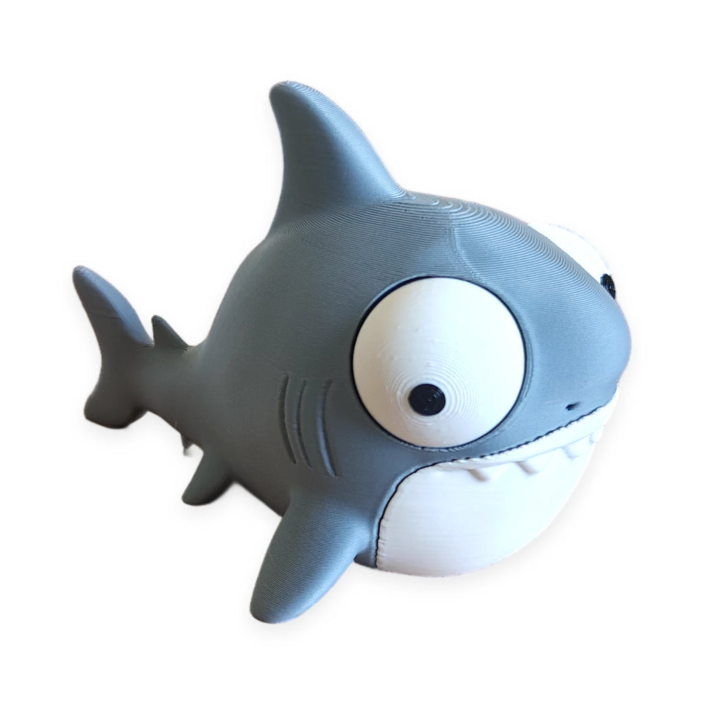 Goofy Shark – Moving Eyes – view 2 – Way2Cute.co.uk