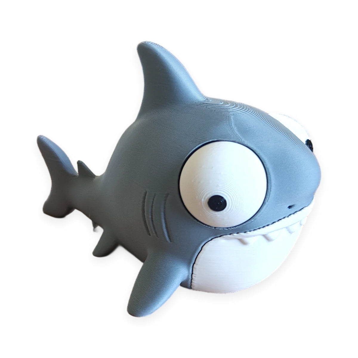 Goofy Shark – Moving Eyes – view 2 – Way2Cute.co.uk