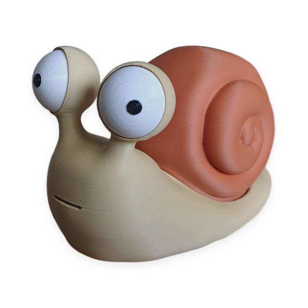 Goofy Snail – Moving Eyes – view 2 – Way2Cute.co.uk