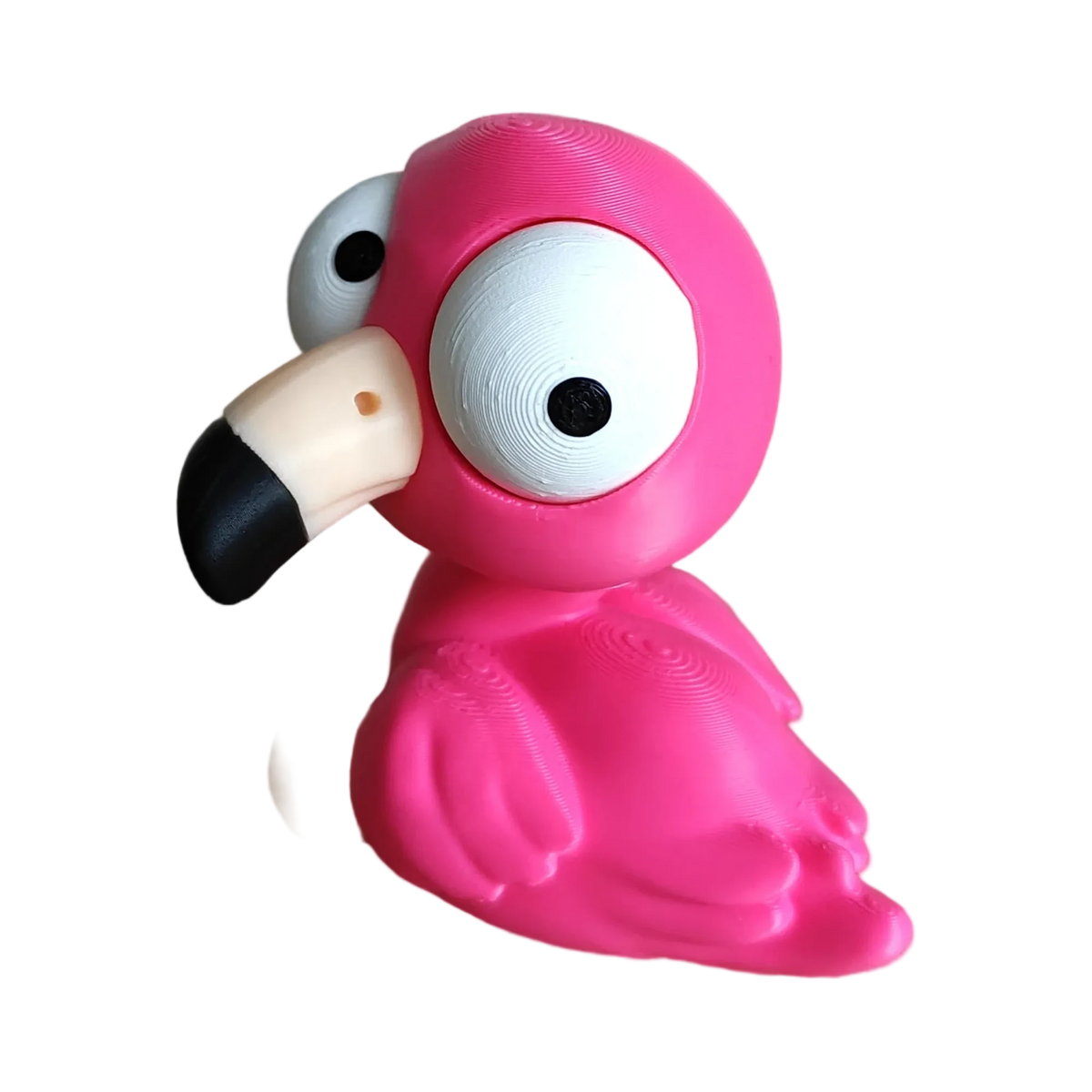Goofy Flamingo – Moving Eyes – view 4 – Way2Cute.co.uk
