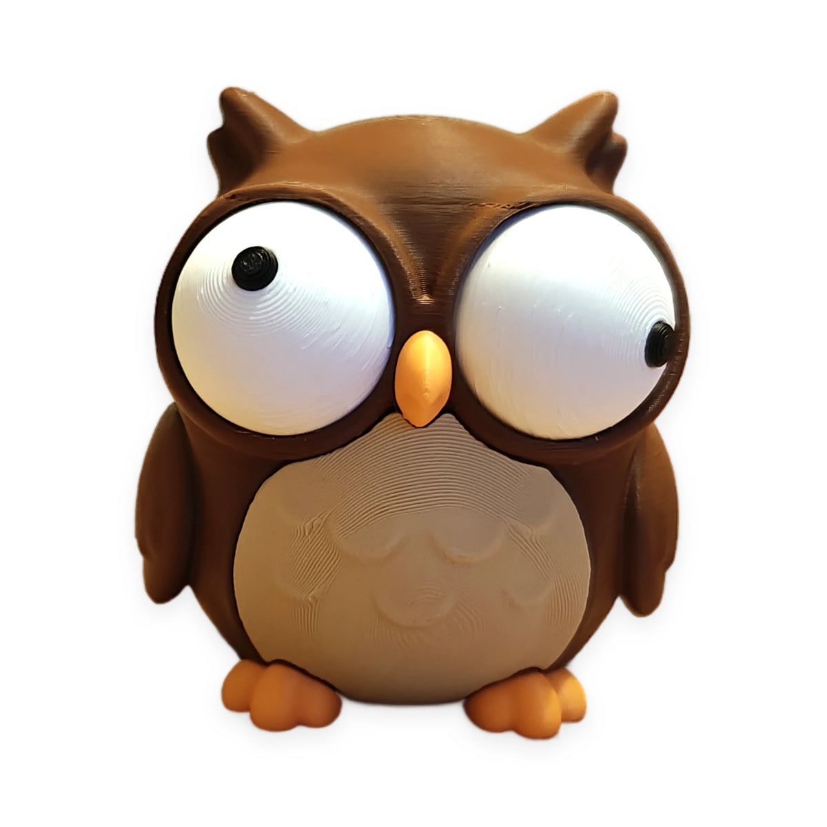 Goofy Owl – Moving Eyes – view 1 – Way2Cute.co.uk