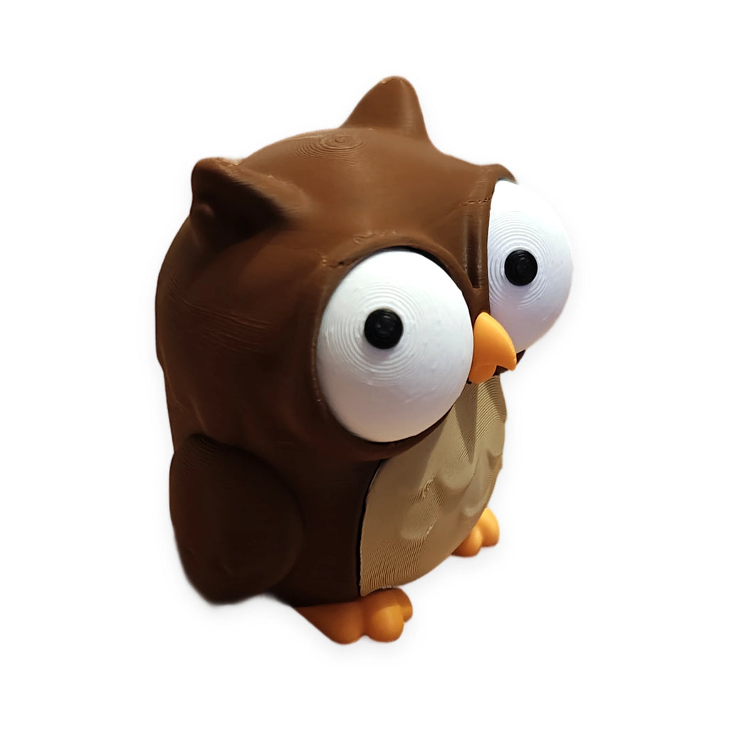 Goofy Owl – Moving Eyes – view 4 – Way2Cute.co.uk