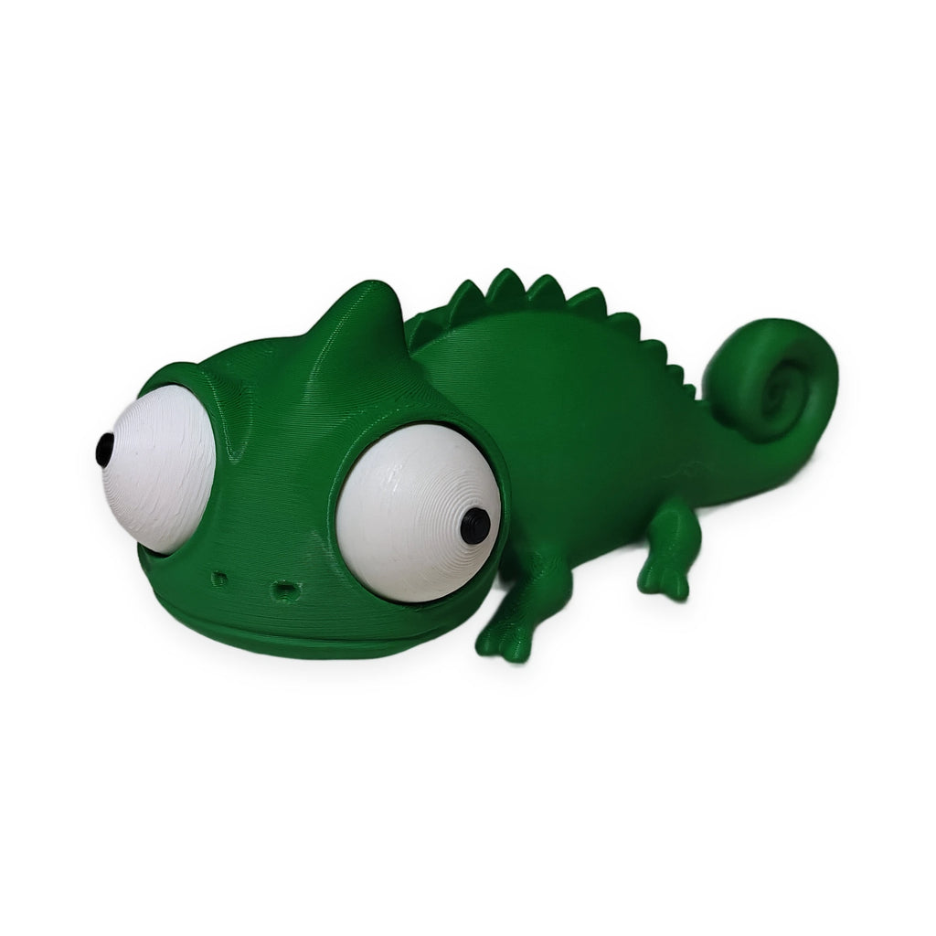 Goofy Chameleon – Moving Eyes – view 2 – Way2Cute.co.uk