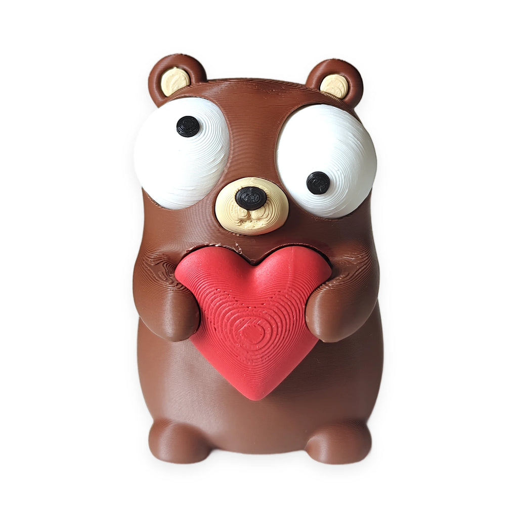Goofy BEAR heart – Moving Eyes – view 1 – Way2Cute.co.uk