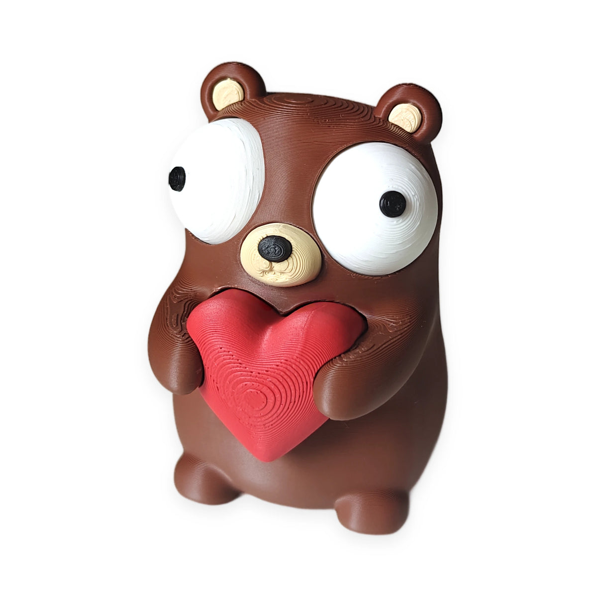 Goofy BEAR heart – Moving Eyes – view 2 – Way2Cute.co.uk