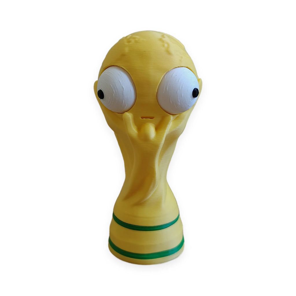 Goofy World Cup Trophy – Moving Eyes – view 1 – Way2Cute.co.uk