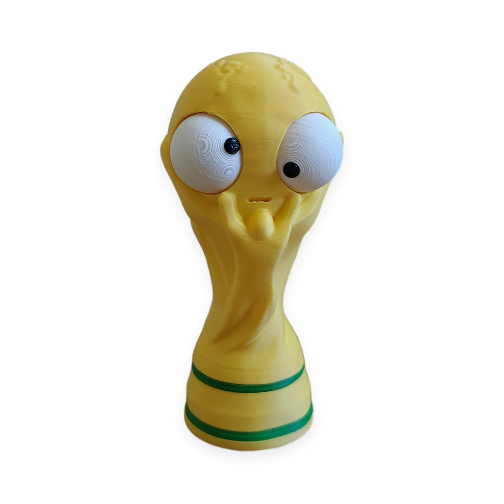 Goofy World Cup Trophy – Moving Eyes – view 2 – Way2Cute.co.uk