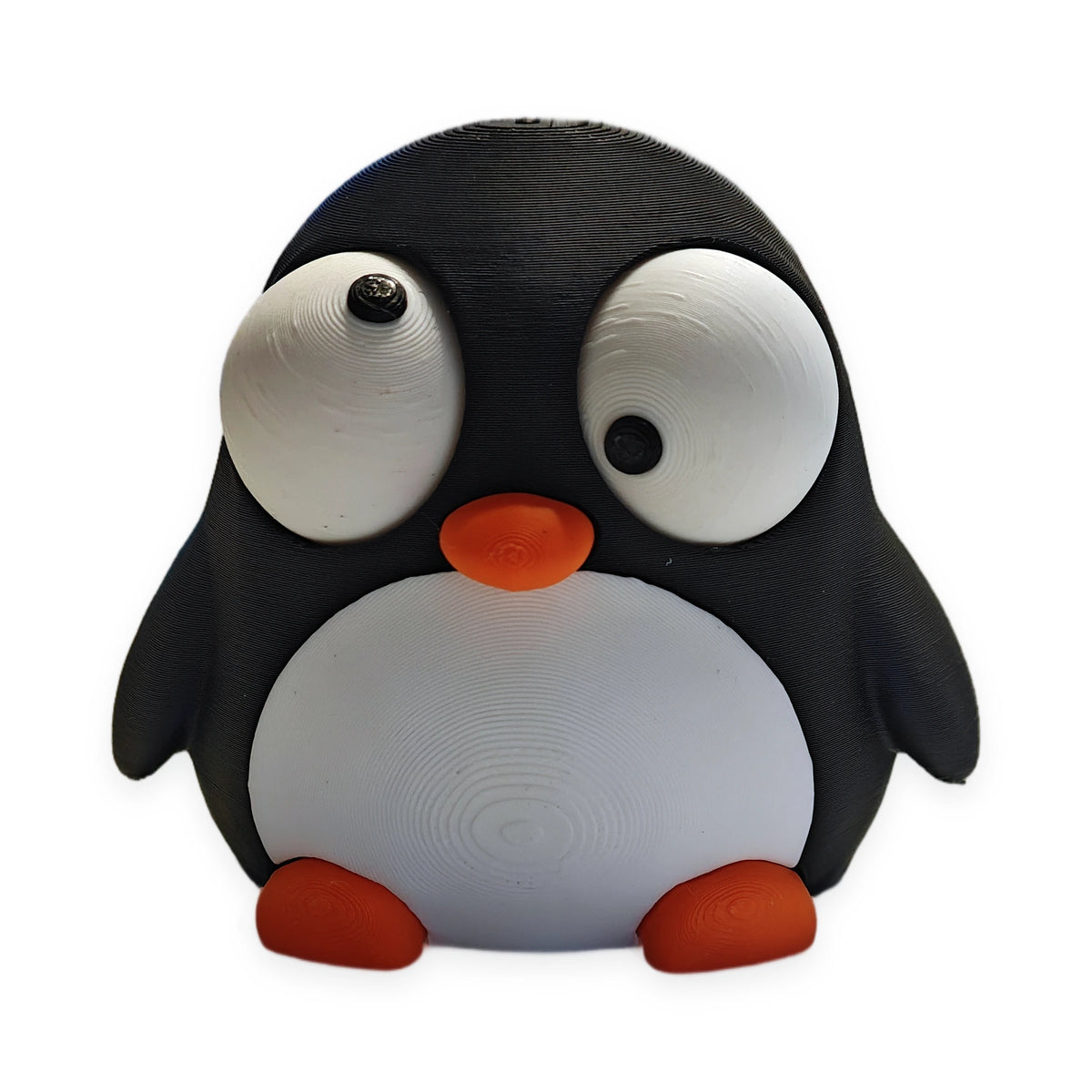 Goofy Penguin – Moving Eyes – view 2 – Way2Cute.co.uk
