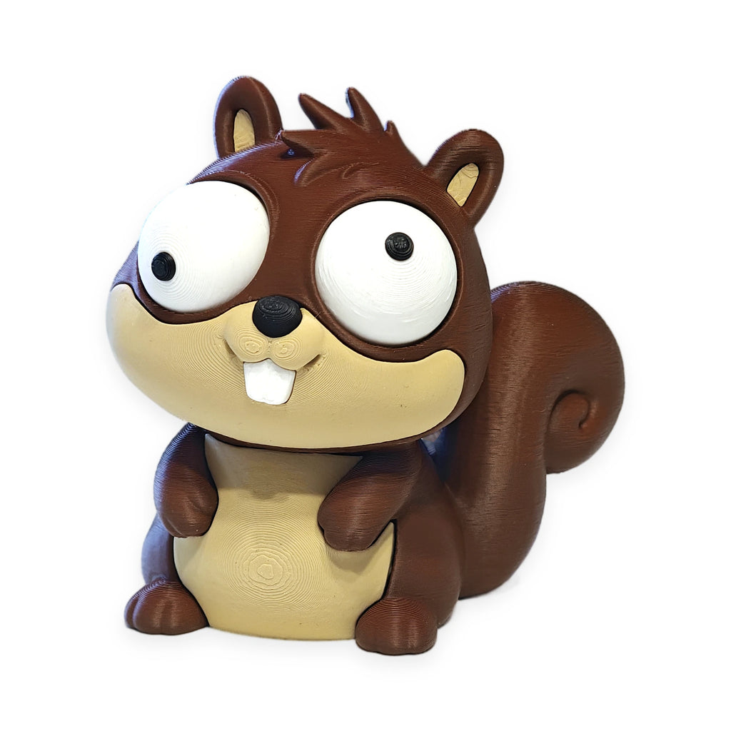 Goofy Squirrel – Moving Eyes – view 1 – Way2Cute.co.uk