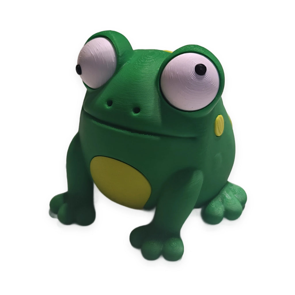Goofy Frog – Moving Eyes – view 1 – Way2Cute.co.uk