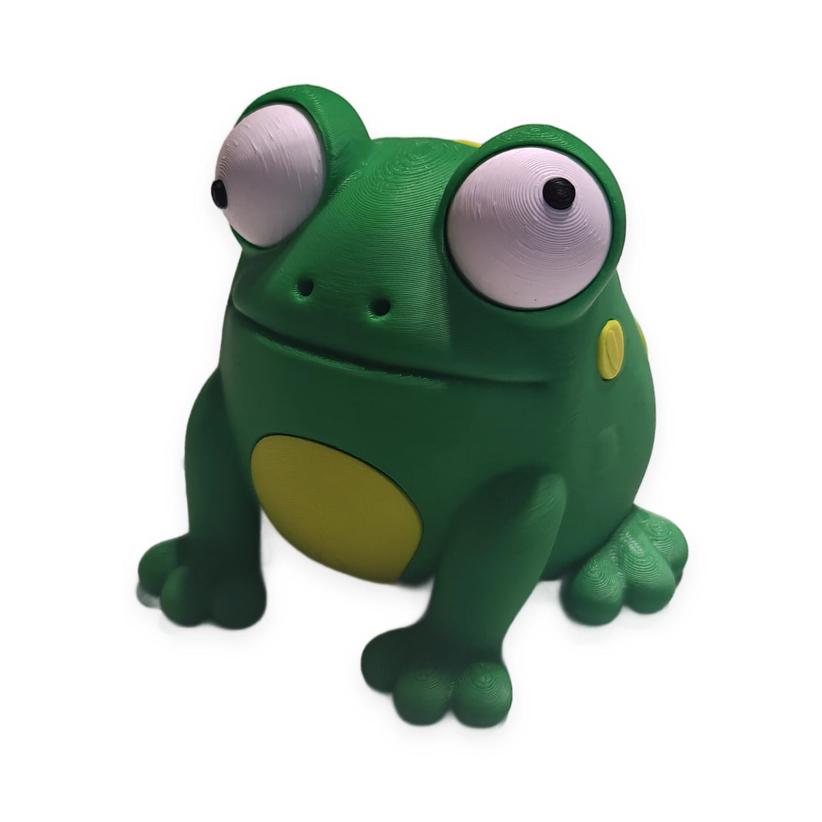 Goofy Frog – Moving Eyes – view 1 – Way2Cute.co.uk