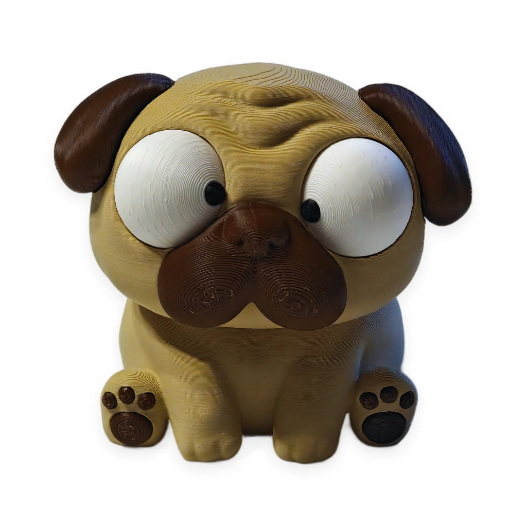 Goofy Puggy – Moving Eyes – view 3 – Way2Cute.co.uk