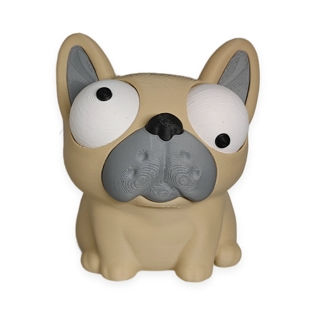 Goofy Frenchie – Moving Eyes – view 1 – Way2Cute.co.uk