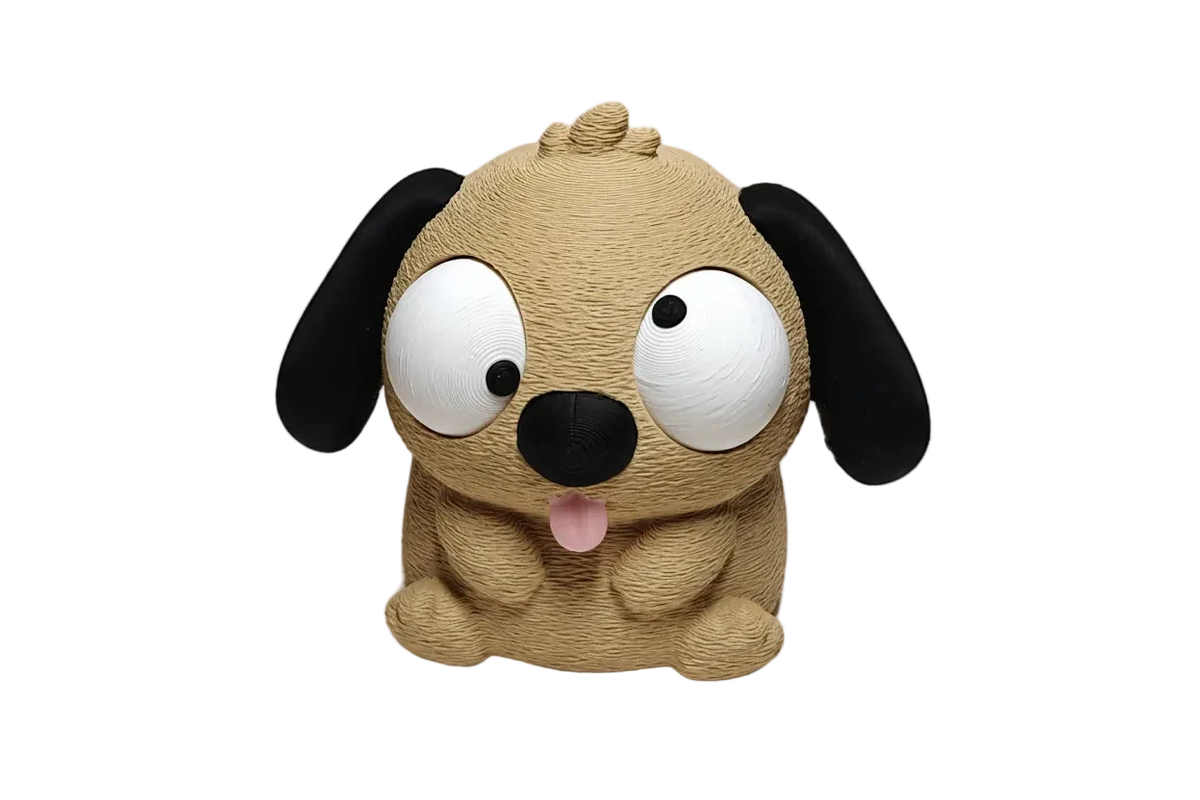 Goofy Dog – Moving Eyes – view 1 – Way2Cute.co.uk