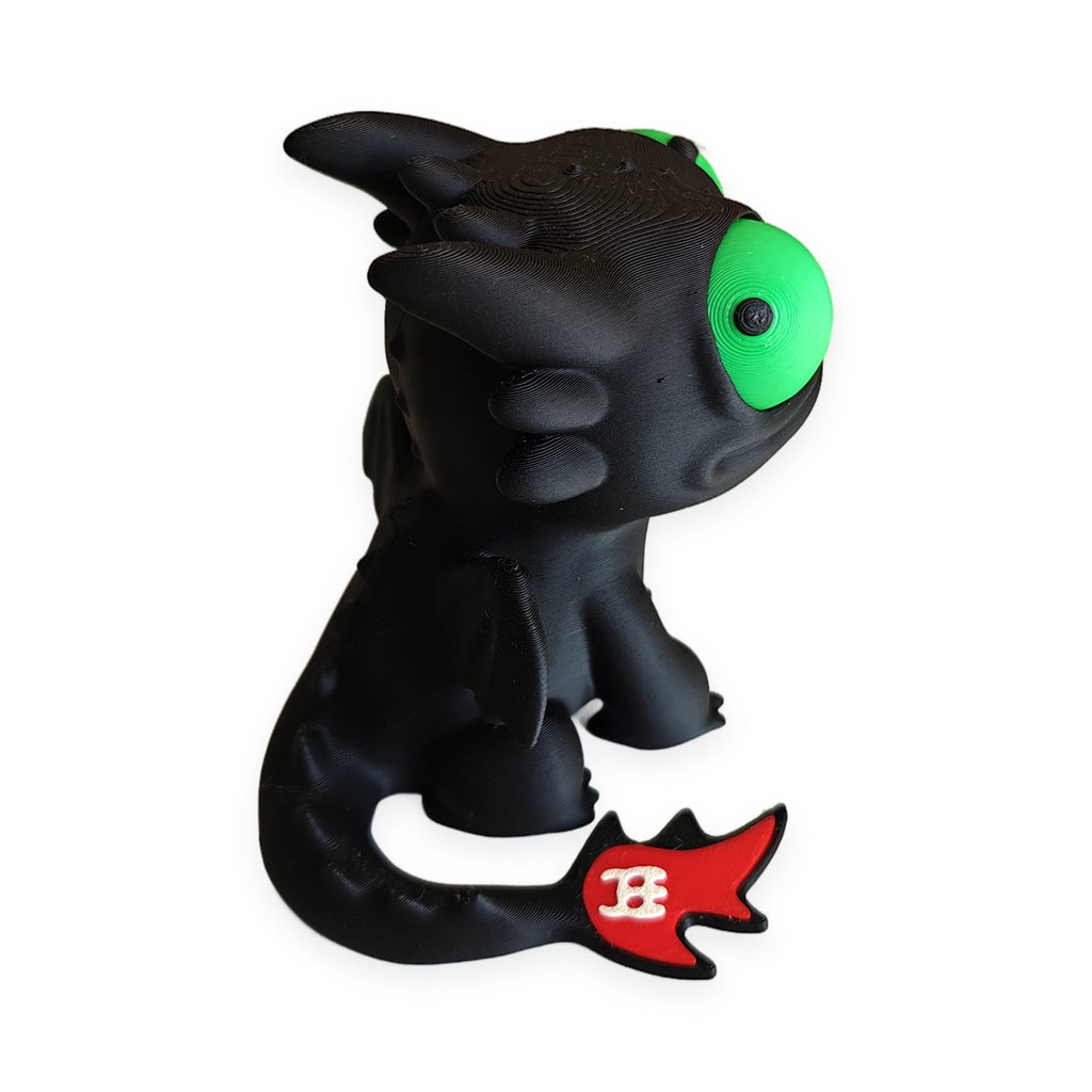 Goofy TOOTHLESS dragon – Moving Eyes – view 1 – Way2Cute.co.uk