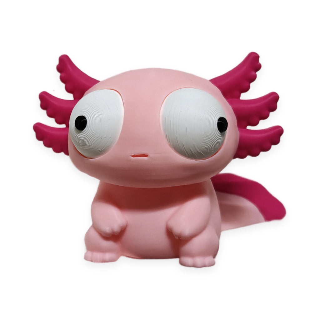 Goofy Axolotl – Moving Eyes – view 1 – Way2Cute.co.uk