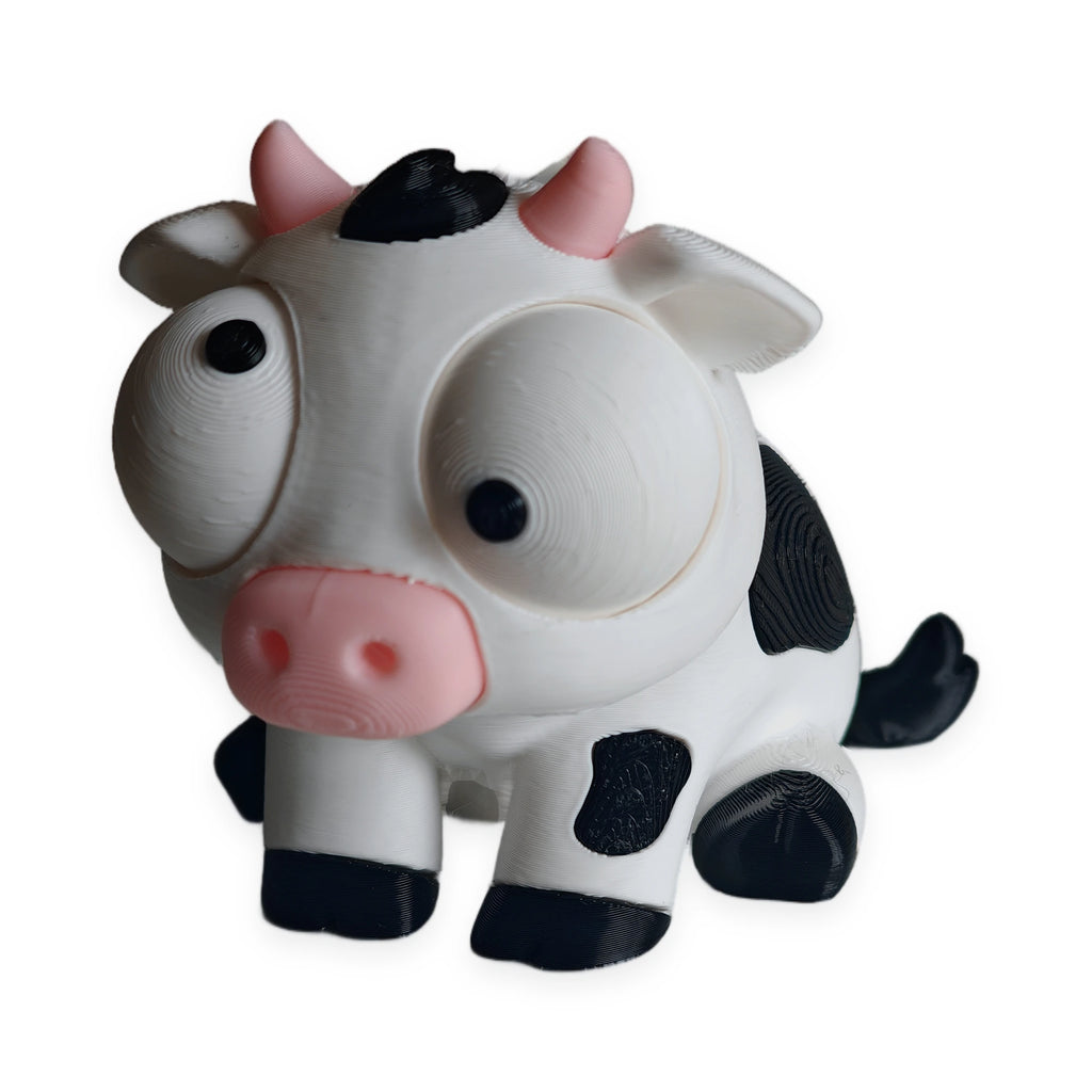 Goofy Cow – Moving Eyes – view 1 – Way2Cute.co.uk