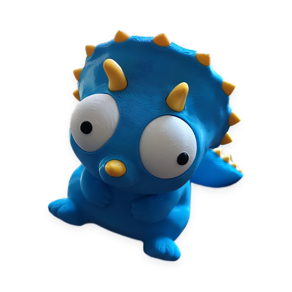 Goofy Triceratops – Moving Eyes – view 4 – Way2Cute.co.uk