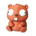 Goofy Beaver – Moving Eyes – view 2 – Way2Cute.co.uk