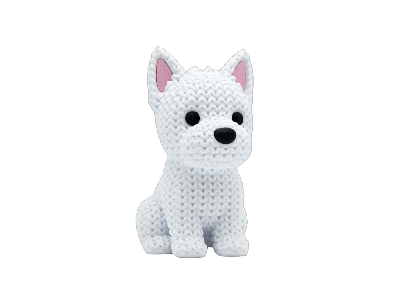 Westie Dog animal figure with knit-inspired texture – Way2Cute.co.uk