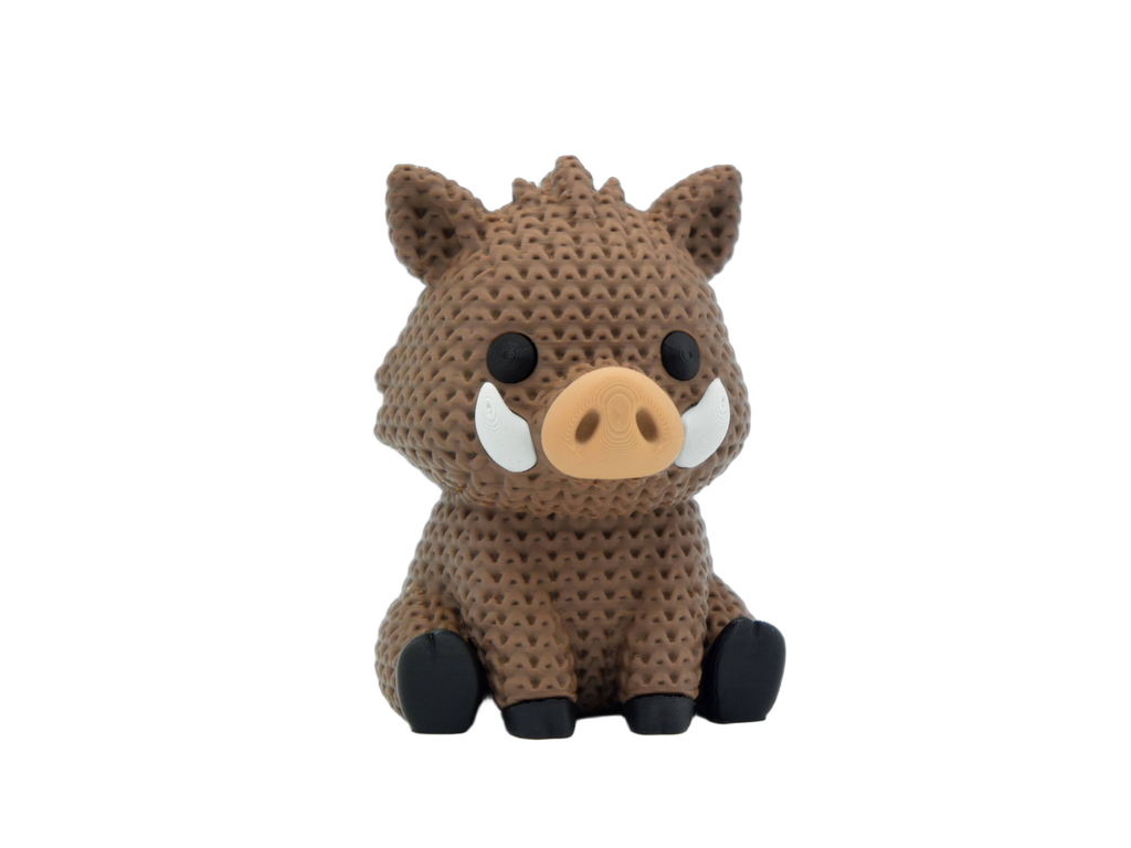 Wild Boar animal figure with knit-inspired texture – Way2Cute.co.uk